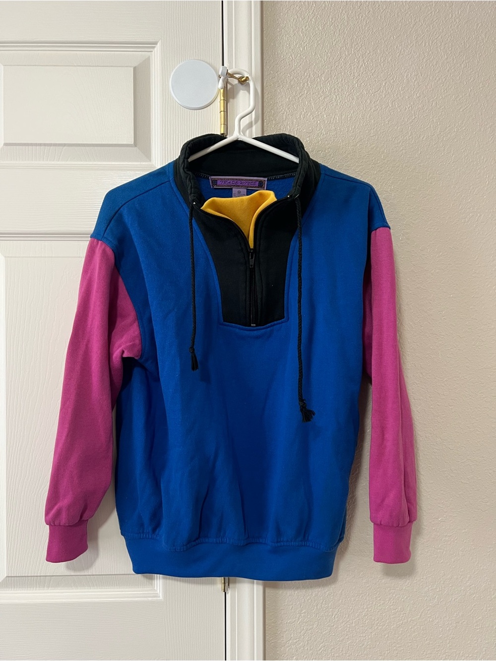 Vintage Trade Winds Colorblock 1/4 Zip Sweatshirt Pullover Retro 80s 90s Medium